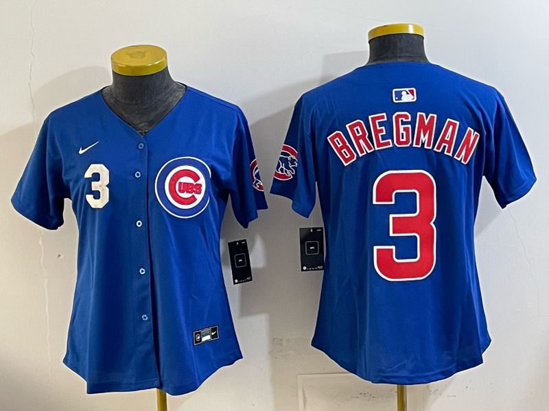 Youth 2026 Chicago Cubs #3 Bregman Blue Game Nike MLB Jersey style 004->youth mlb jersey->Youth Jersey